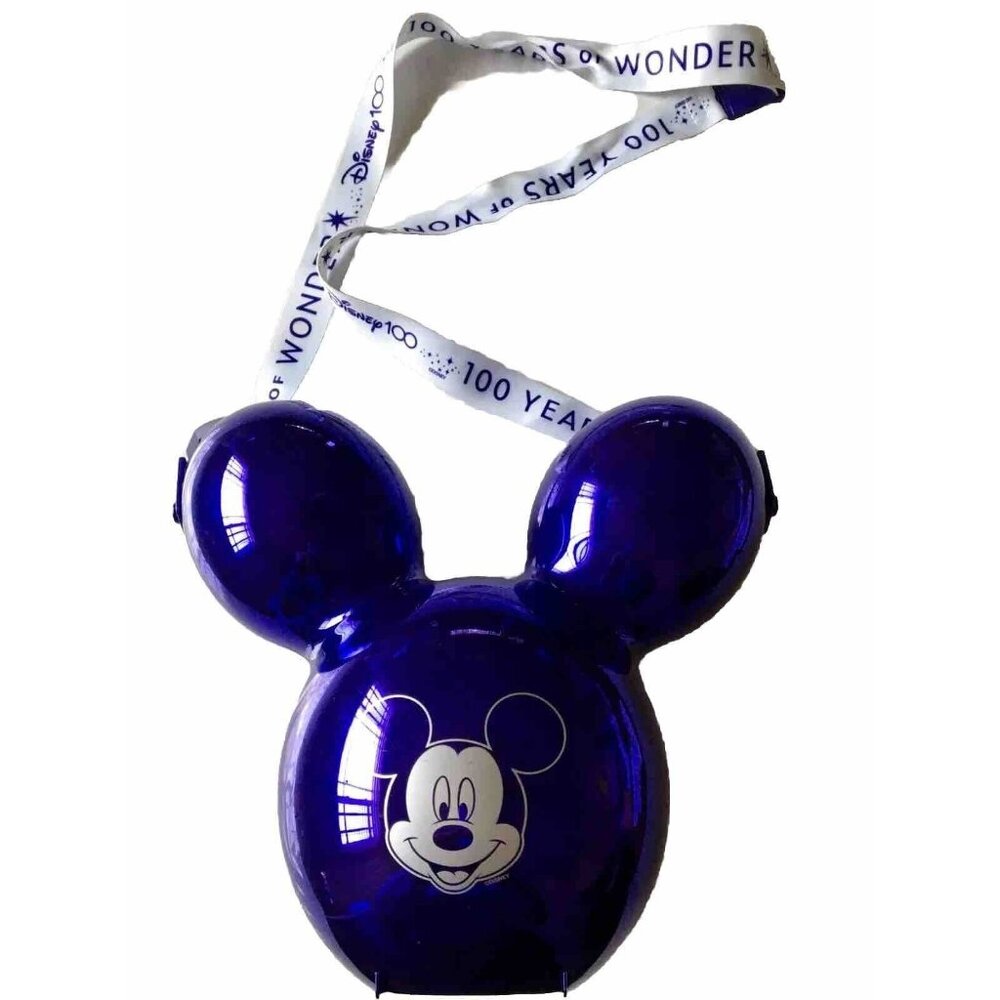 Disney Parks 100 Years of Wonder Metallic Purple‎ Mickey Balloon Popcorn Bucket